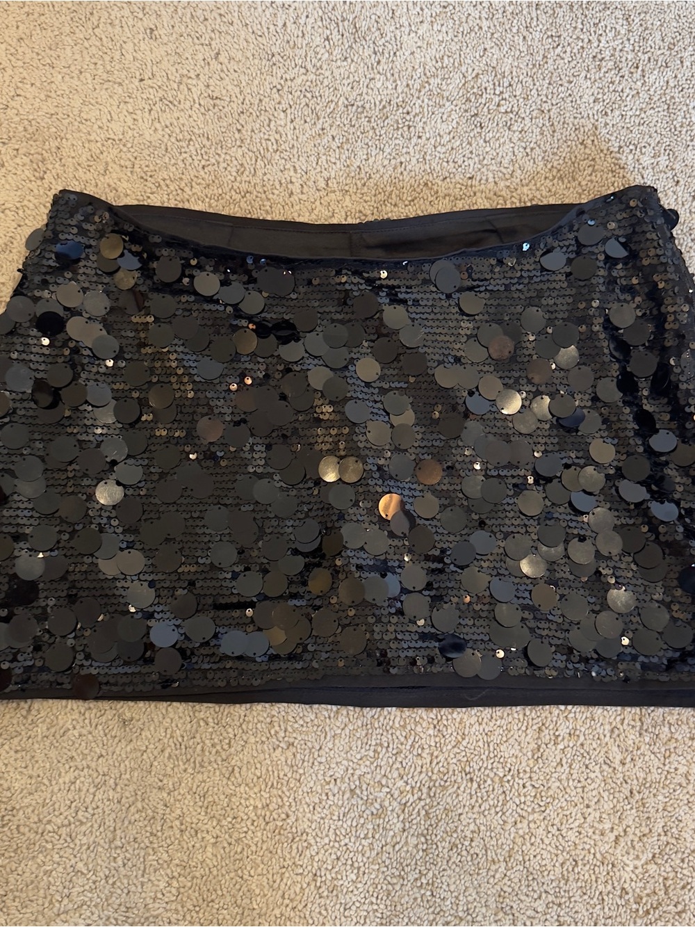 Windsor Black Sequin Mini Skirt
